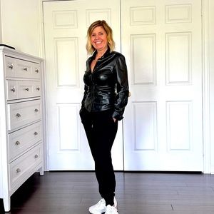 Black Pleather Top Zara